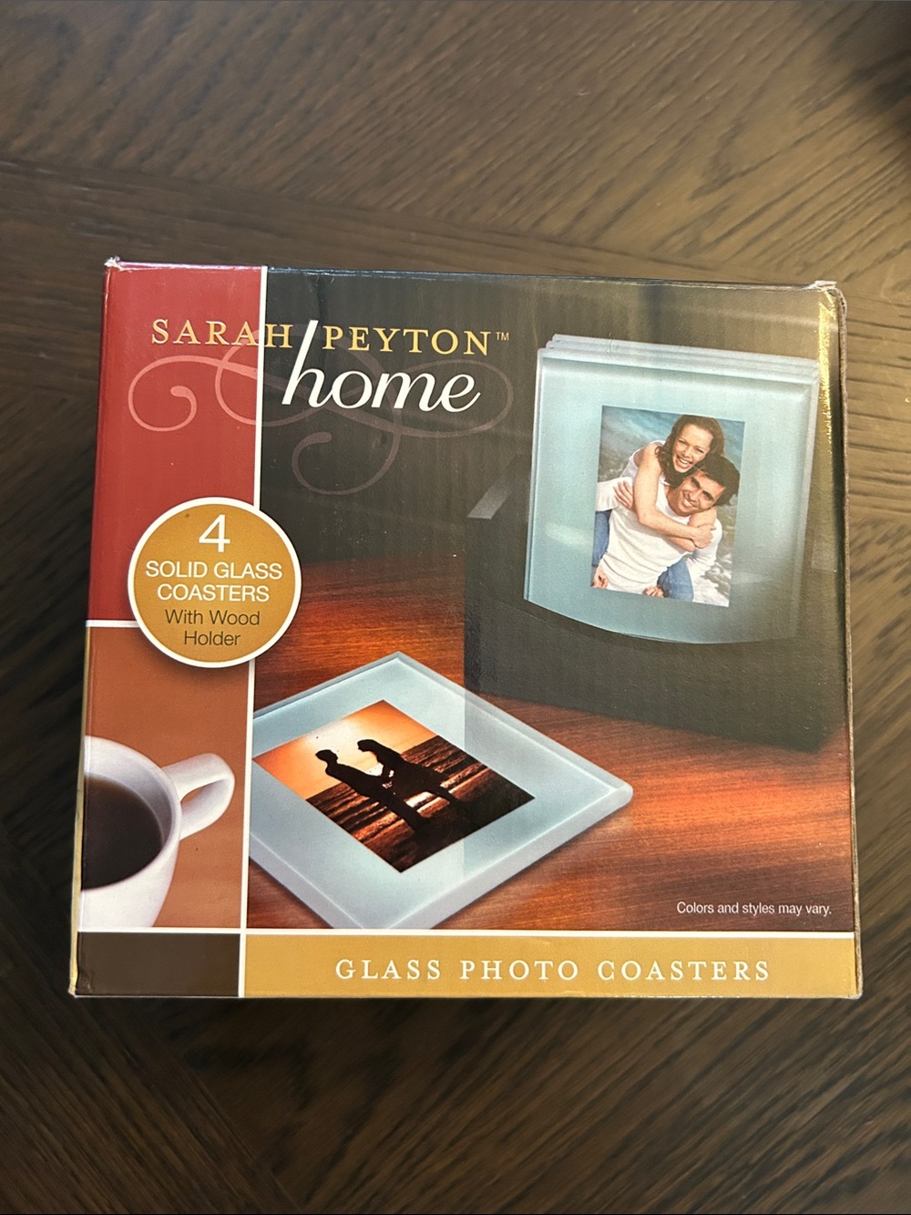Home Glass Photo Coasters - Frosted White (Set of 4)